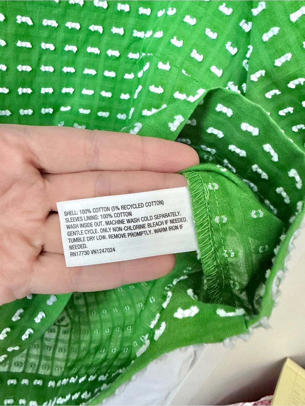 Kate Spade Bow Front Puff Sleeve Blouse Green Womens M